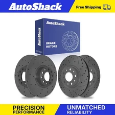 Front Rear Drilled Slotted Brake Rotors Set for 2013-2016 Dodge Dart 2.4L