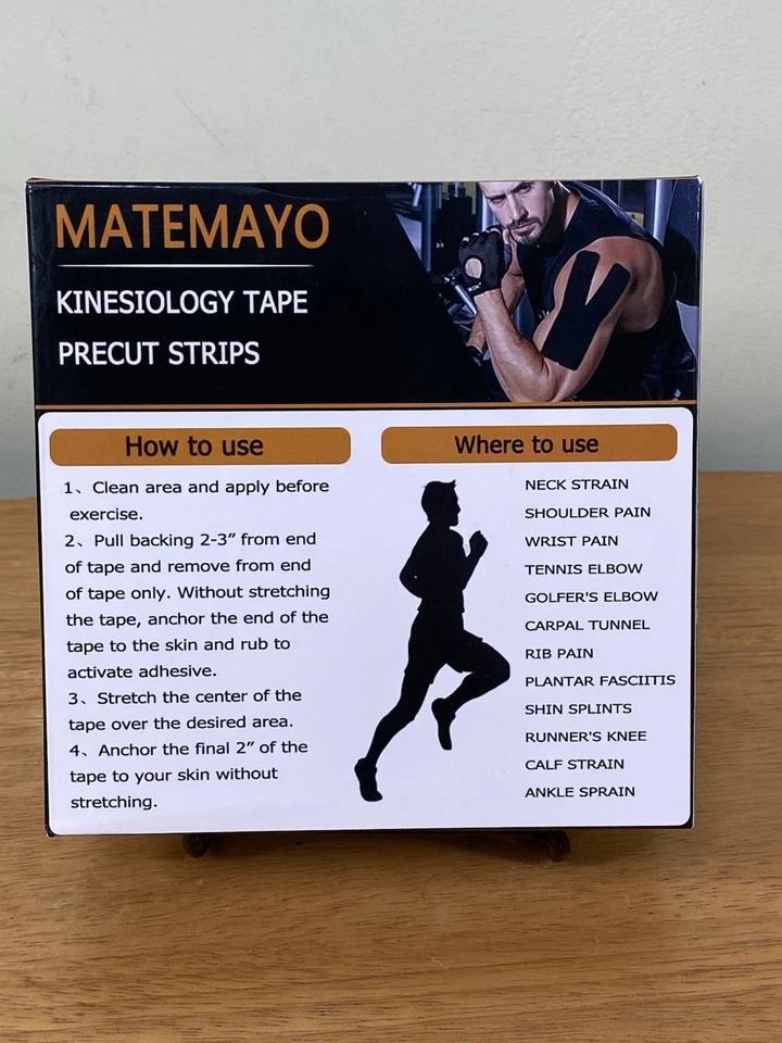 4 Roll Kinesiology Tape Athletic Muscle Support Sport Elastic Physio Therapeutic - Image 3 of 4