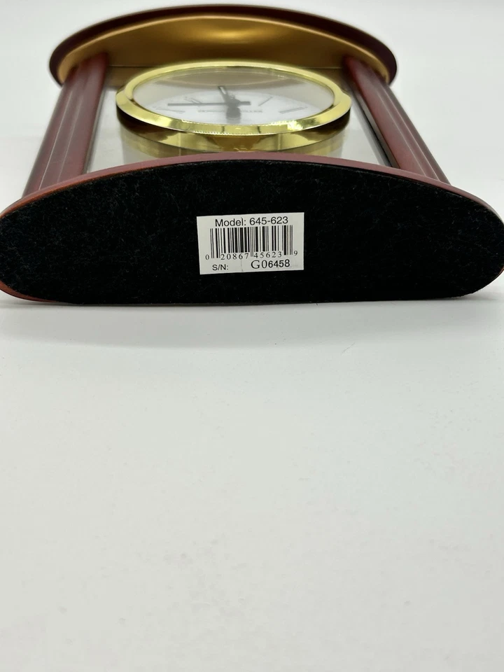 Howard Miller Victor Table Clock, Satin Rosewood - Image 4 of 4