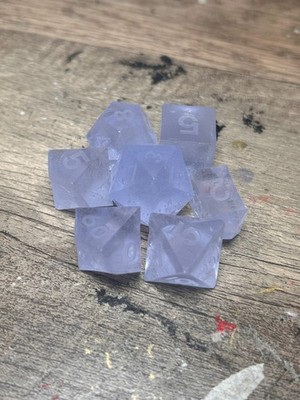 RAW* Dice: Sky Blue, Glow In The Dark _ Resin Set  *See Description* D&D