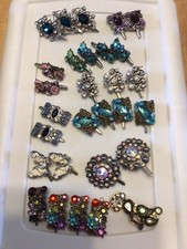 Vintage Rhinestone Clips, A Lot Of 29