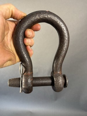 Vtg Forged Bow Anchor Shackle  Ton Heavy Duty Rigging USA Logging.