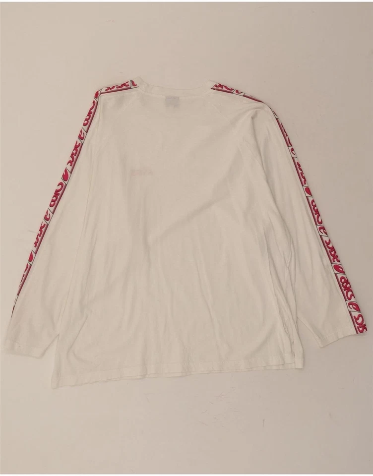 Top gráfico manga larga ASICS para mujer Reino Unido 20 2XL algodón blanco BX16 Foto 2 de 3