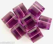 1 6mm Swarovski 5601 Crystal Cube -- Amethyst