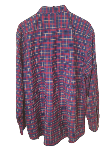 Camicia Stafford uomo 2XL 18 34 35 viaggio antirughe Oxford a quadri pesante🟦 - Foto 2 di 4