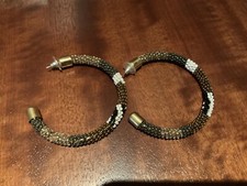 Large Hoop Beaded Earring, African theme