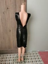 GIANNI VERSACE VINTAGE SOFT LEATHER DRESS SZ IT38