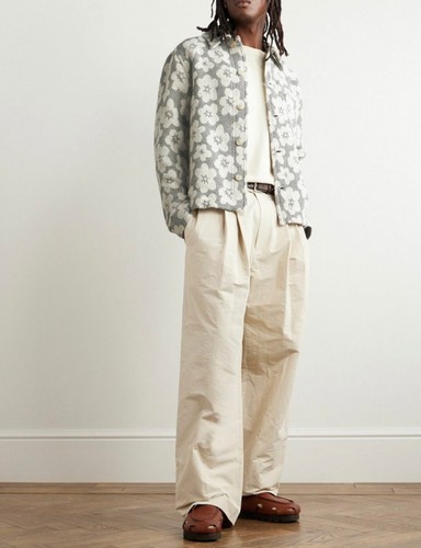 NN07 No Nationality Rahim Jacquard Boucle Geometric Overshot Shirt Jacket M - Picture 2 of 15