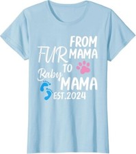 From Fur Mama to Baby Mama est 2024, Camiseta Baby Shower 3X