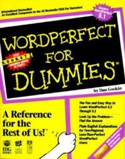 Word Perfect For Dummies by Dan Gookin - 1998 Paperback - Very Good Condition