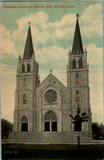 Vintage Postcard 1907-1915 Swedish Lutheran Church, New Britain, Connecticut CT