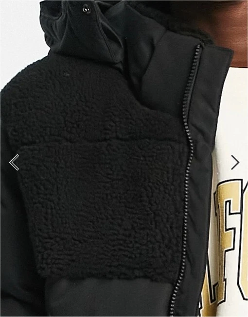 Threadbare puffer jacket with detachable hood in black - S - Image 3 of 4