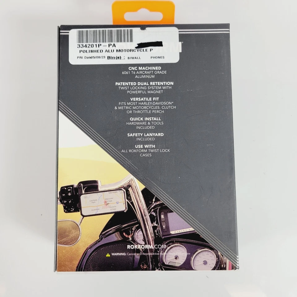 ROKFORM Motorcycle Cell Phone Perch Mount Clutch Aluminum Pro Series 334201P-PA - Image 4 of 4