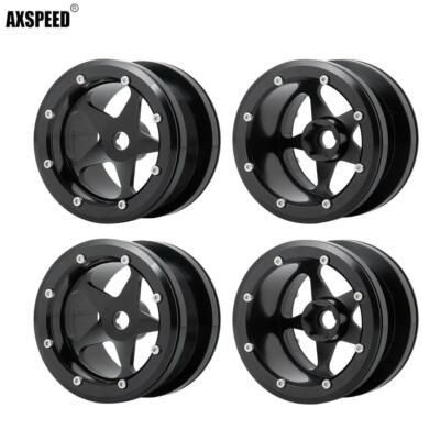 4X Metall 2.2'' Beadlock Felgen Radnaben für 1/10 RC Crawler Axial Wraith D90 Car
