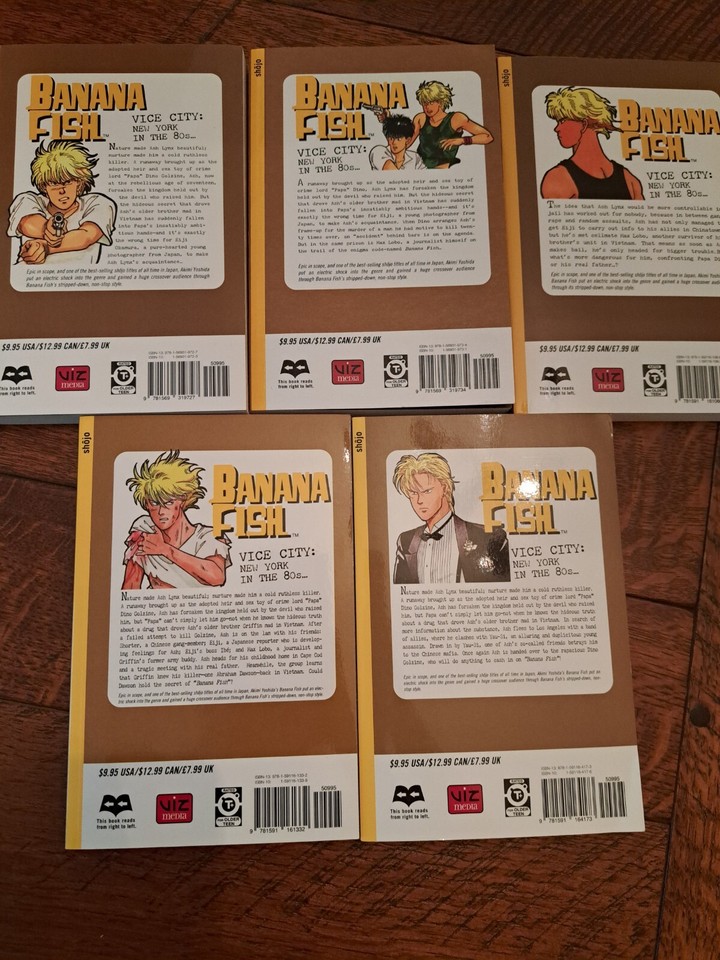 Banana Fish Volumes 15 by Akimi Yoshida Paperback Softcover Preowned