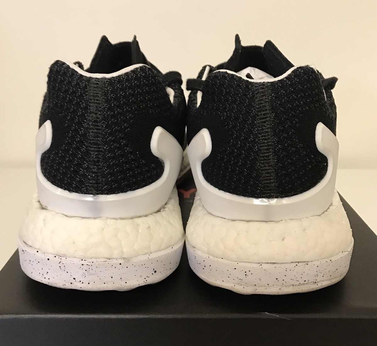 Adidas Y-3 Pure Boost ZG Knit Core Black White Mens Sz 9.5 Yohji Yamamoto AQ5729