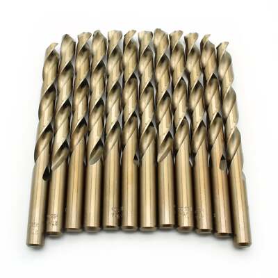 TEMO 12pc Cobalt 135 Degree Jobber Drill Bit Sets Sizes 1/16'' to 1/2''