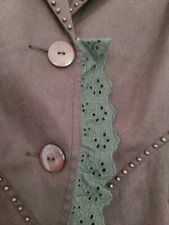 "Simple" brown cotton fitted jacket Size Medium NWOT