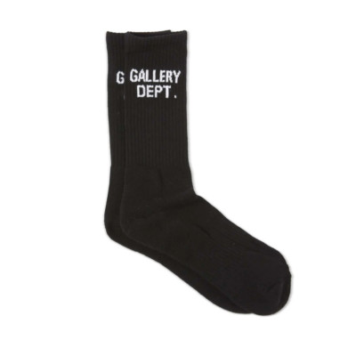 GALLERY DEPARTMENT DEPT CLEAN CREW SOCKS ONE PAIR BLACK COLOR SIZE 9-12 M/L