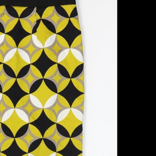 Jasper Conran Womens Yellow Cotton Blend Skirt Size 10 - Picture 7 of 12
