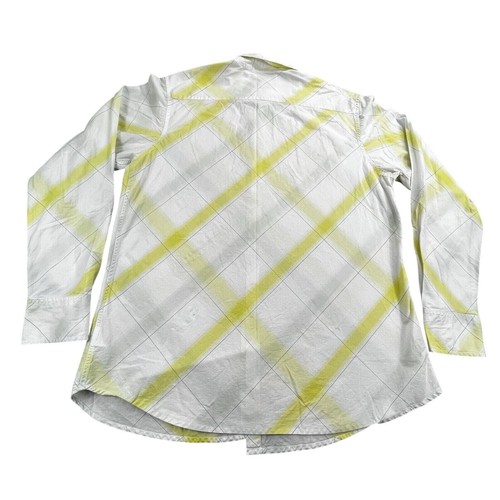 VTG Guess Mens XL Yellow Plaid Button up Long Sleeve Shirt 90s Y2K Preppy Casual - Picture 2 of 11