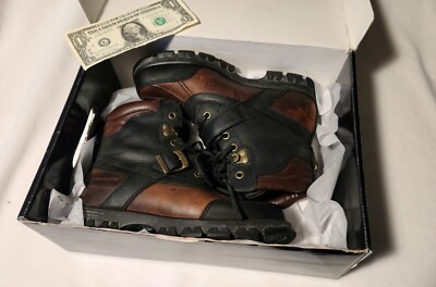 Womens Polo Sport Ralph Lauren Black/Sandstone Country Boots Size 7