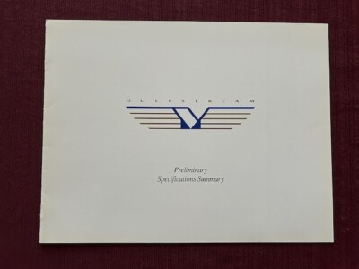 Gulfstream V Preliminary Specification Summary 1995 Brochure