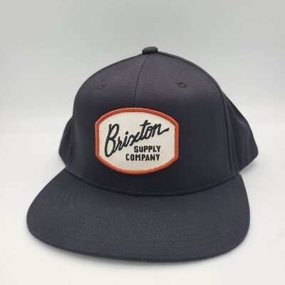 Brixton Supply Company Snapback Baseball Cap Hat Black Cream Burnt