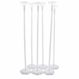 6Pcs Balloon Holder Plastic Rods Sticks Cup Cap for Wedding Party Xmas Supplies