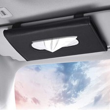 Auto Car Tissue Box PU Leather Car Sun Visor Tissue Napkin Box Holder Brand New