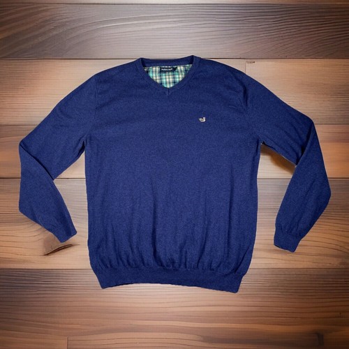 Southern Marsh V Neck Sweater Herren 1X Blau Pullover Sweatshirt