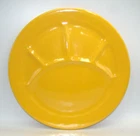 Vintage Bauer Pottery Plain Ware Yellow Large 5 Part Grill Plate