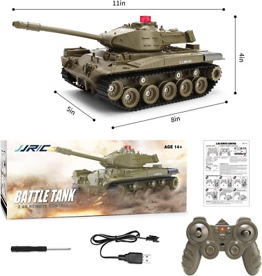 #ad Remote Control Tank for Kids M41A3 American Army Battle Tank Programmable RC T $49.99