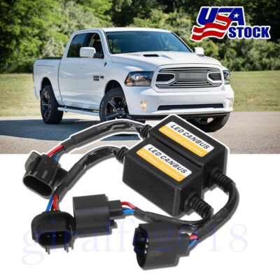 H13 9008 LED Headlight Error Free Canbus Decoder Anti-Flicker Resistor for Dodge