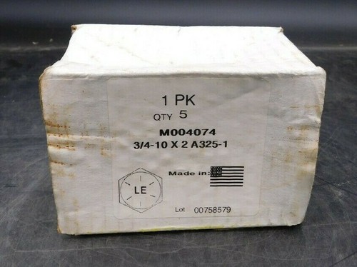 LE USA A325-1 Bolt 3/4-10x2 - 3/4"-10 x 2" Heavy Screws Type 1 - Box of 4 - Picture 4 of 5