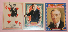 WOODROW WILSON LOT OF 3 2013 GOLDEN AGE PLAYING CARD &BASE #51&16 1992 AMERICANA