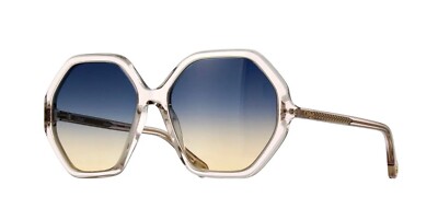 Chloe Esther Sunglasses Havana/Peach Chloé - Esther Aviator Sunglasses for Women in a Bio-based  main image 4