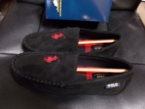 Black Polo Ralph Lauren Declan Slippers 