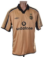 MANCHESTER UNITED 2001/2002 AWAY FOOTBALL SHIRT UMBRO L REVERSIBLE CENTENARY