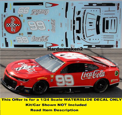 NASCAR DECAL #99 COCA COLA DARLINGTON THROWBACK 2022 CAMARO DANIEL SUAREZ 1/24