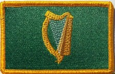 IRISH Flag Iron-On Patch Ireland MC Biker Shoulder Tactical Emblem 01