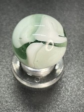 Alley Agate Swirl Marble Aqua Green  White Vintage Marbles 0.669  