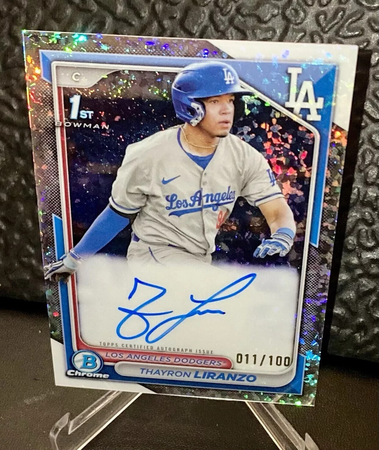 2024 Bowman Chrome Thayron Liranzo 1st Mini-Diamond Refr Auto 11/100 Tigers RC🔥