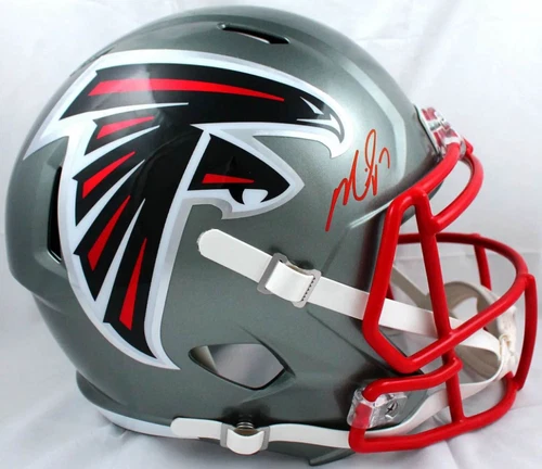 MICHAEL VICK Signed Atlanta Falcons Full-Size Flash Alternate Speed Helmet (BAS)