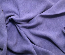 IRIS PURPLE Hand Dyed Raw Silk Gauze NOIL Fabric