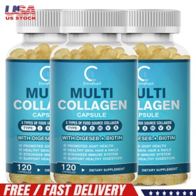 Multi Collagen Supplement Capsules Promote Healthy Anti-aging Bones,Hair,Nails