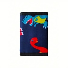NEW Dinosaur Nylon Trifold Wallets for Men or Kids Velco Closure Free Shipping