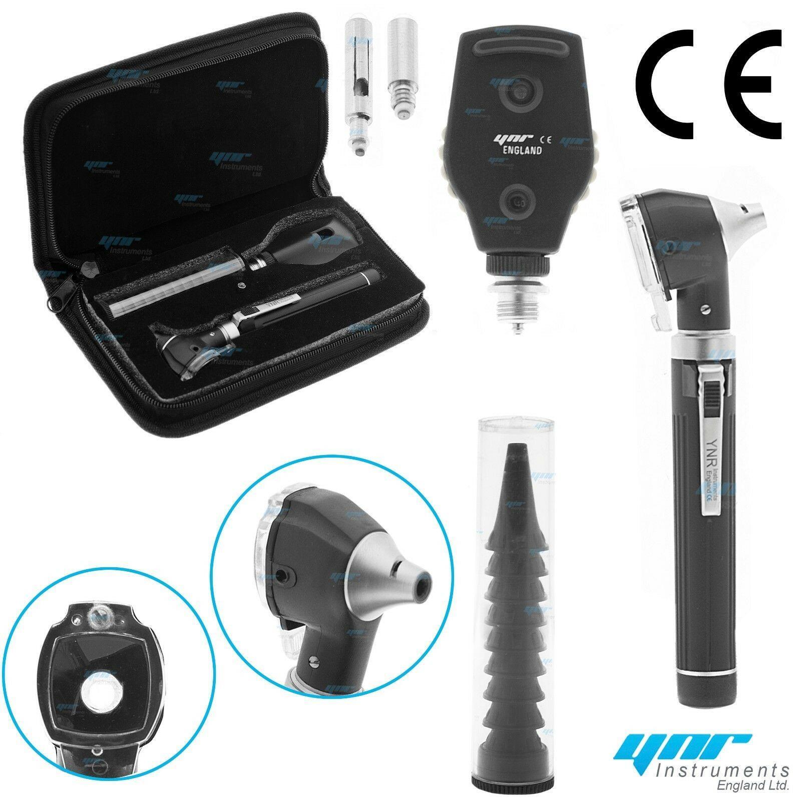 YNR England F.O Mini Otoscopio Auriscope Fibre Ottiche Ent Esame - Foto 8