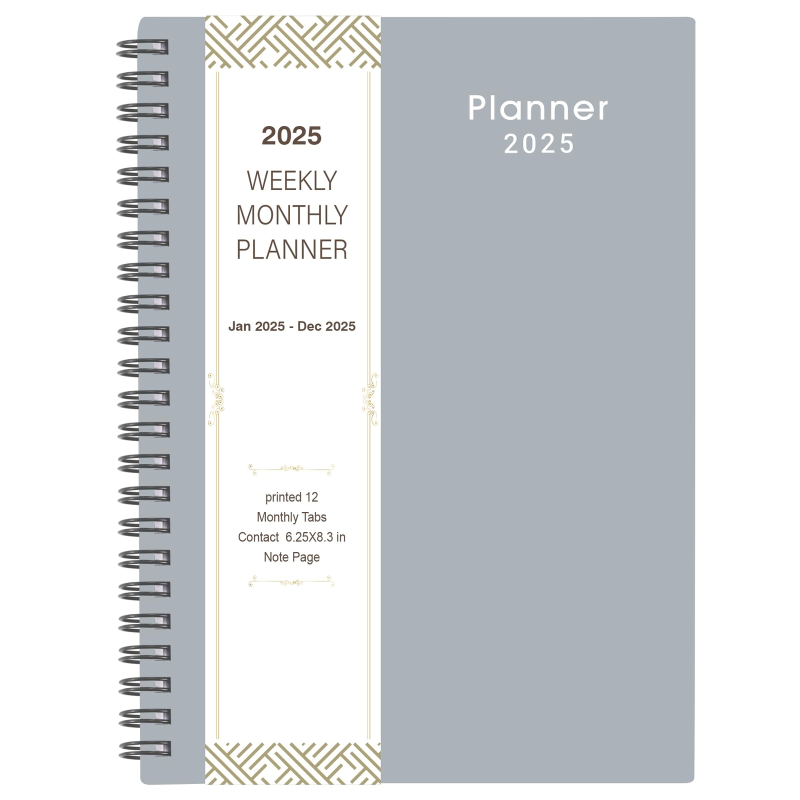 2025 Planner - Planner 2025 with Weekly & Monthly Spreads Jan 2025 - Dec 2025...