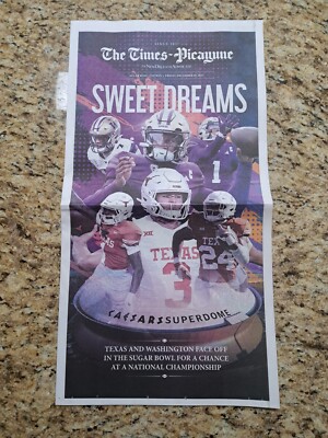 2024 SUGAR BOWL TEXAS LONGHORNS WASHINGTON HUSKIES NEW ORLEANS NEWSPAPER INSERT